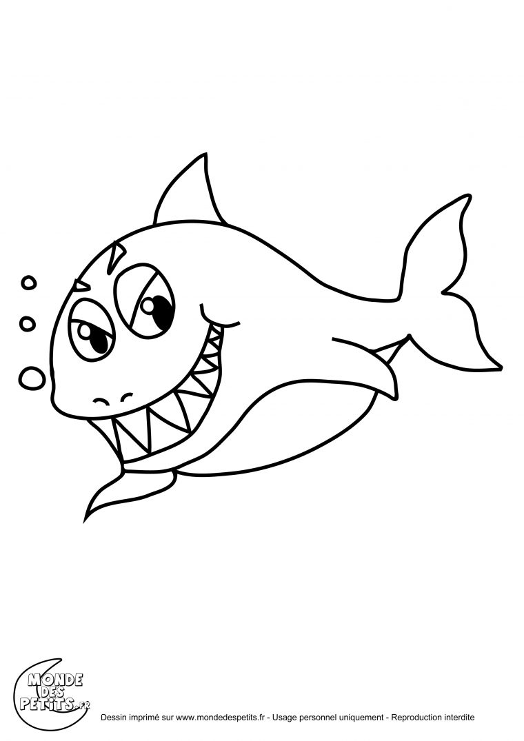 Monde Des Petits – Coloriages À Imprimer tout Dessin De Requin A Colorier Et A Imprimer