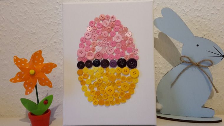 Osterei Aus Knöpfen Basteln - Diy | Der Familienblog Für Kreative Eltern serapportantà Basteln Ostern Kinder