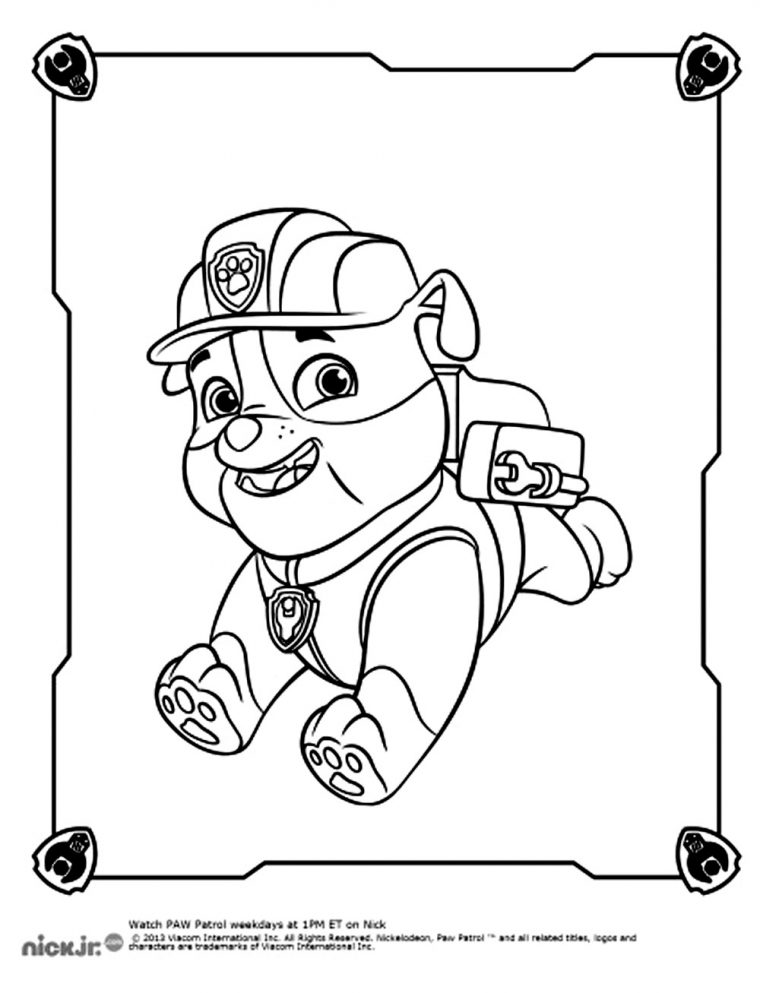 Pat Rubble 2 – Coloriage Pat Patrouille – Coloriages Pour Enfants à Dessin A Colorier Facile Pat Patrouille