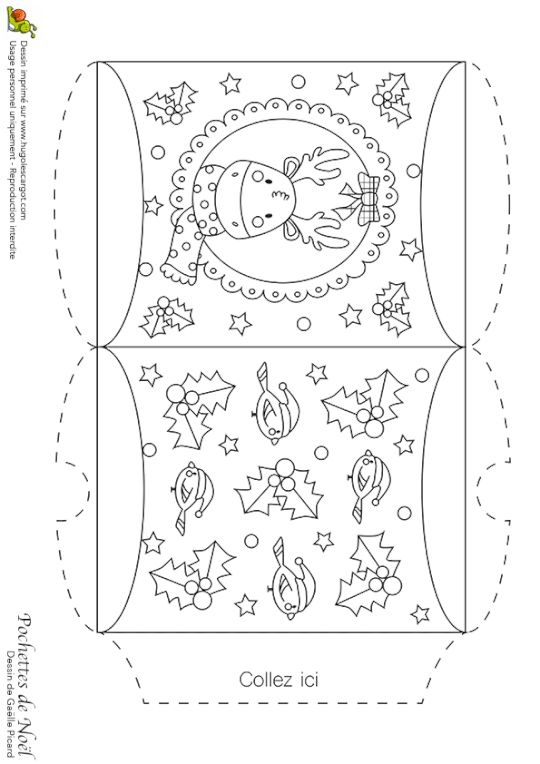 Pochette De Noël À Colorier Renne Et Décorations | Coloriage Noel, Noel avec Hugo L'Escargot Carte De Noel 3D Pochette De Noël À Colorier Renne Et Décorations | Coloriage Noel, Noel avec Hugo L'Escargot Carte De Noel 3D