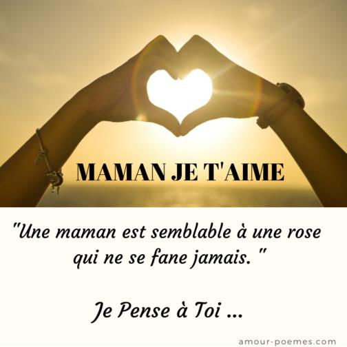 Poeme Pour Maman Je T Aime dedans Oh Maman Maman Chacrie Je T Aime Tand