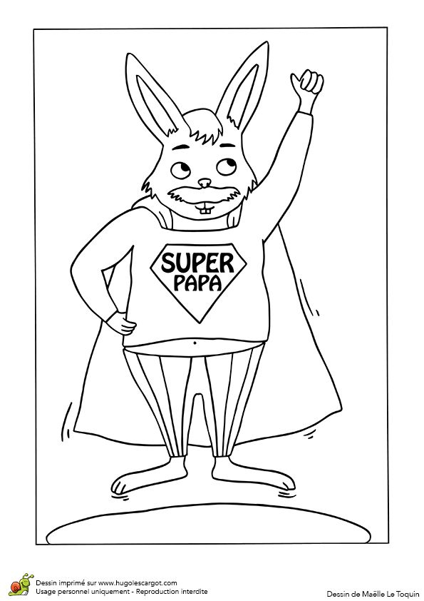 Portrait À Colorier De Super Papa Lapin | Coloriage Fete Des Peres dedans Hugo L'Escargot Coloriage Fete Des Peres Portrait À Colorier De Super Papa Lapin | Coloriage Fete Des Peres dedans Hugo L'Escargot Coloriage Fete Des Peres
