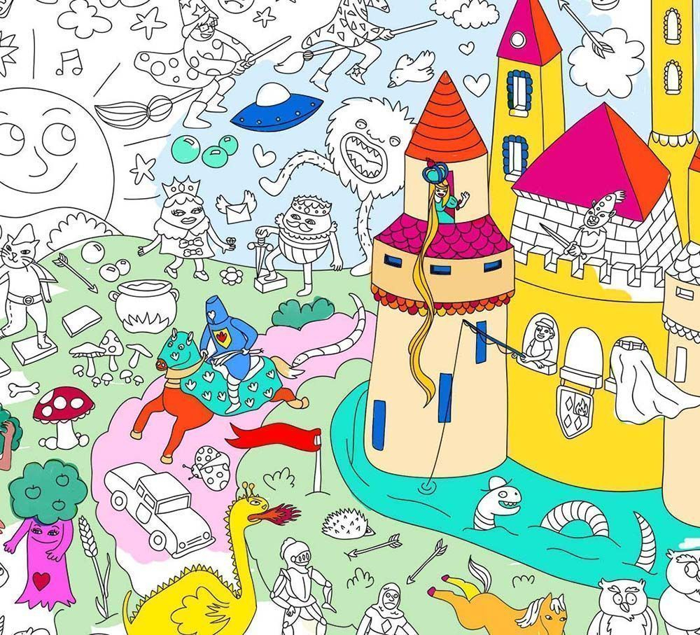 Poster À Colorier 100 X 70 Cm (Magique) serapportantà Coloriage Magique 70