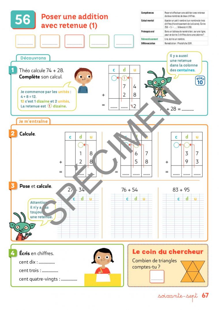 Pour Comprendre Les Maths Ce1 – Édition 2019 – Fichier + Mémo – Calameo tout Calameo Ce1 Math