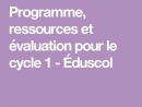 Programme, Ressources Et Évaluation Pour Le Cycle 1 - Éduscol destiné Eduscol