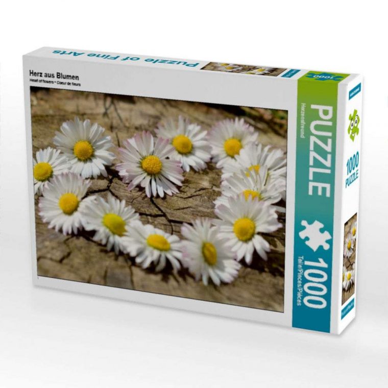 Puzzle Herz Aus Blumen 1000 Teile Puzzle Quer destiné Putzzle 4 Teile Herz