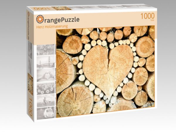 Puzzle "Herz Holzmaserung" | Orangepuzzle | Orangepuzzle pour Putzzle 4 Teile Herz