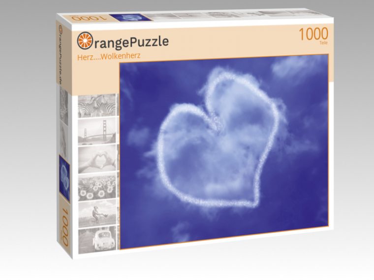 Puzzle "Herz.wolkenherz" | Orangepuzzle | Orangepuzzle dedans Putzzle 4 Teile Herz