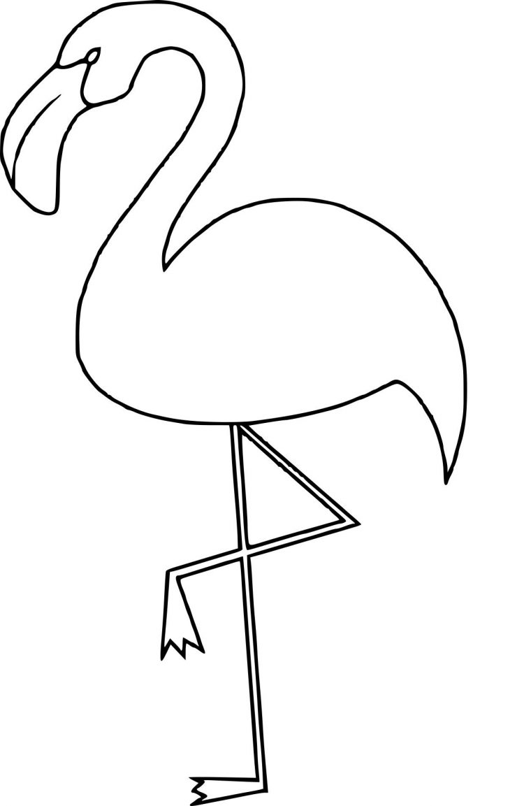 Résultat De Recherche D'Images Pour "Flamant Rose Dessin" | Oiseaux À pour Dessin A Colorier Facile Rose