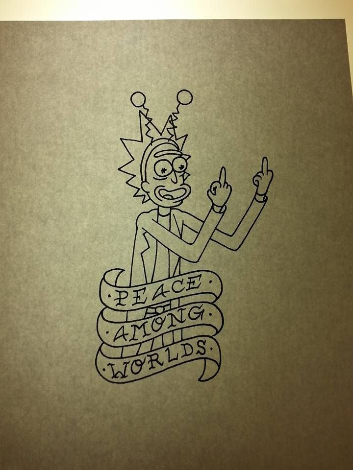 Rick And Morty Tattoo, Rick And Morty Drawing, Rick And Morty destiné Pixel Among Us Mort