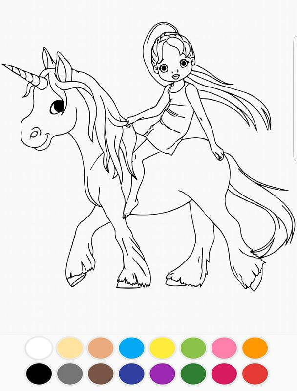 Rose Licorne Coloriage Dessin Arc-En-Ciel For Android – Apk Download destiné Coloriage Licorne Arc En Ciel
