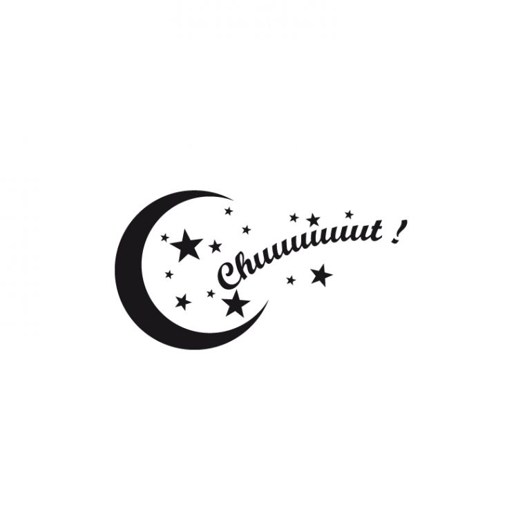 Sticker Lune Chuuuut Pas Cher - Accueil Discount - Stickers Muraux pour Chuu Bebe Dort Imprimer