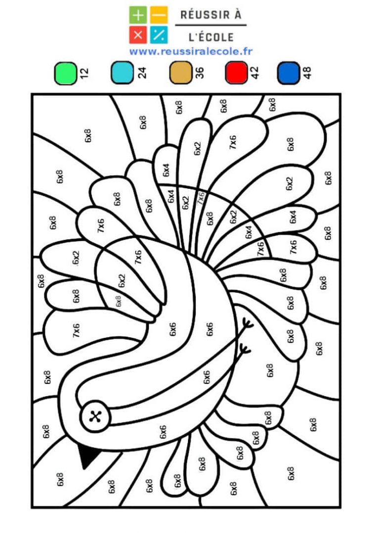 Table De 6 | Conseils, Jeux Et Coloriages Magiques Pour Apprendre pour Coloriage Magique Opérations