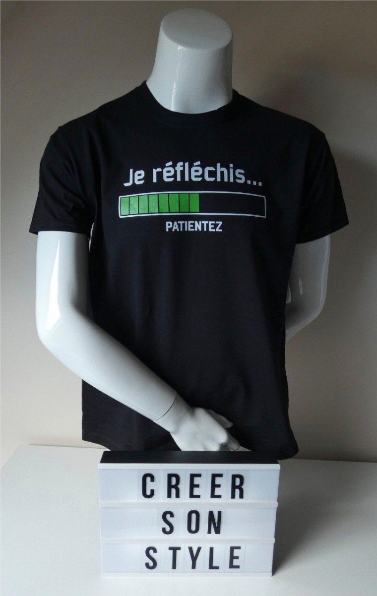 Tee Shirt "Je Réfléchis Patientez" - Creersonstyle.fr dedans Souris Blanche Lunette Noire Dessin Animac Tee Shirt "Je Réfléchis Patientez" - Creersonstyle.fr dedans Souris Blanche Lunette Noire Dessin Animac