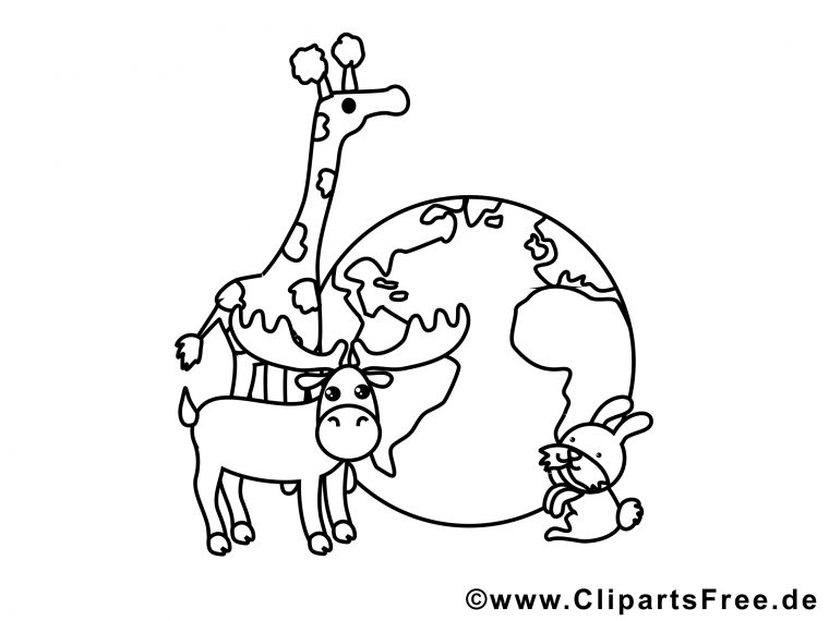 Terre Animaux Image – Zoo Images À Colorier – Zoo Coloriages Dessin à Coloriage Gratuit Animaux Du Zoo