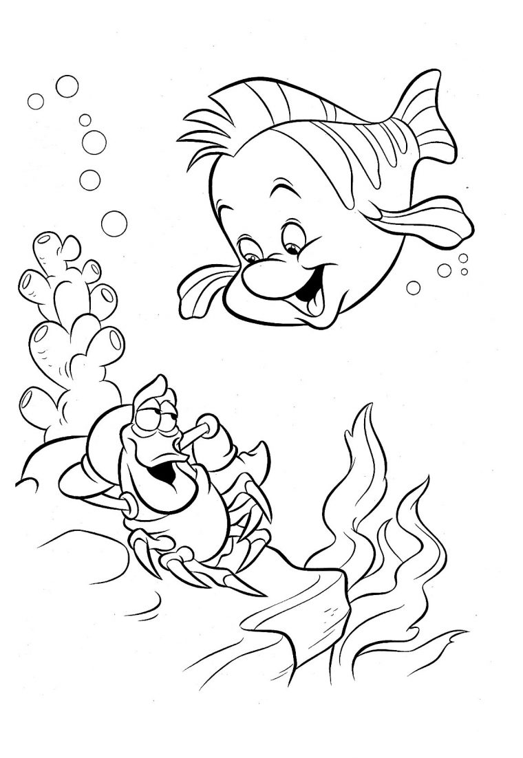 The Little Mermaid To Color For Children – The Little Mermaid Kids avec Dessin A Colorier Facile Sirene
