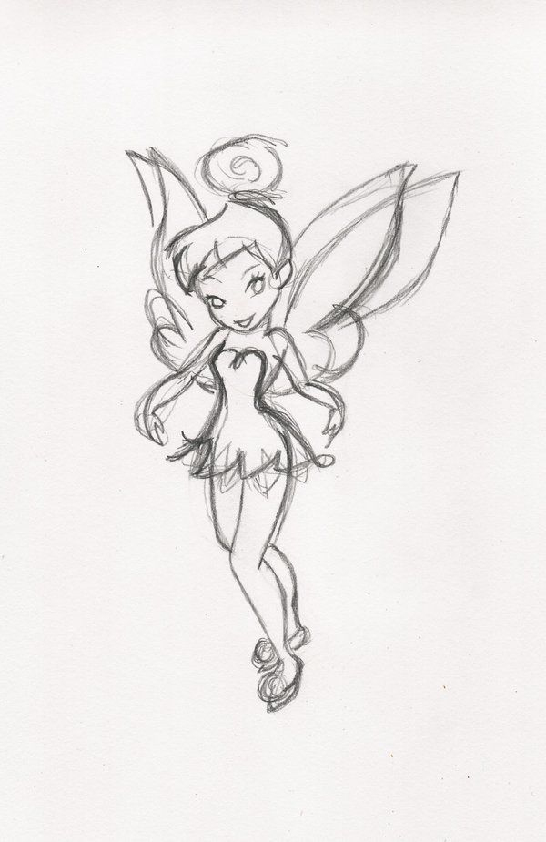 Tink Sketch | Disney Doodles, Disney Art, Disney Drawings pour Dessin Clochette Croqui