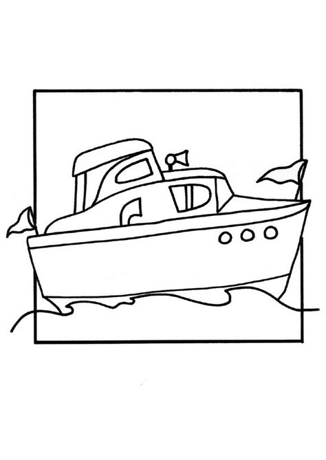 Un Joli Petit Yatch À Colorier. | Coloriage | Coloriage Bateau pour Hugo L'Escargot Bateau