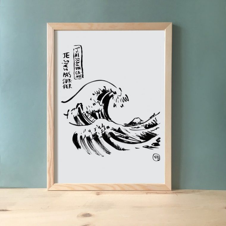 Vague D'Hokusai | Etsy destiné Coloriage Hokusai Vague