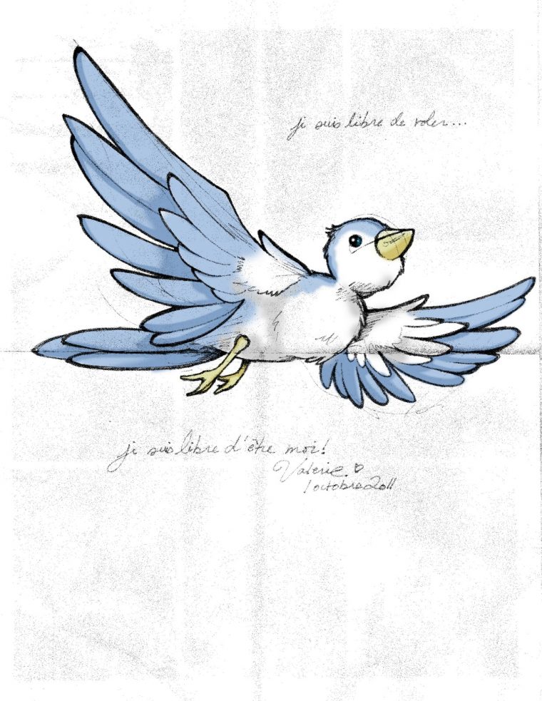 Valcréations: L'Oiseau De La Liberté avec Desssin Kawii La Liberter