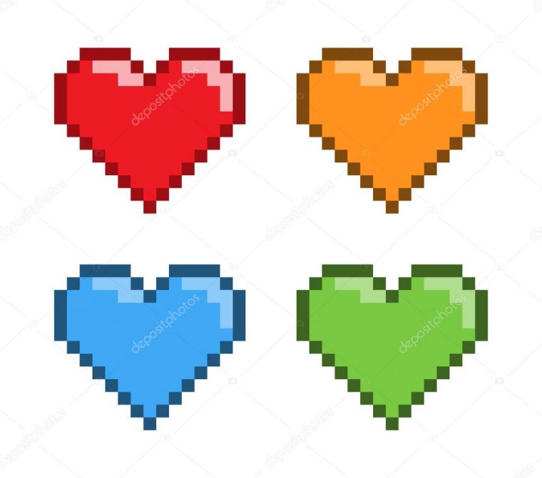 Vector Pixel Art Coeur Rouge Pour Les Jeux . Image Vectorielle Par encequiconcerne Mondial Pixel Art Facile Jeux Console