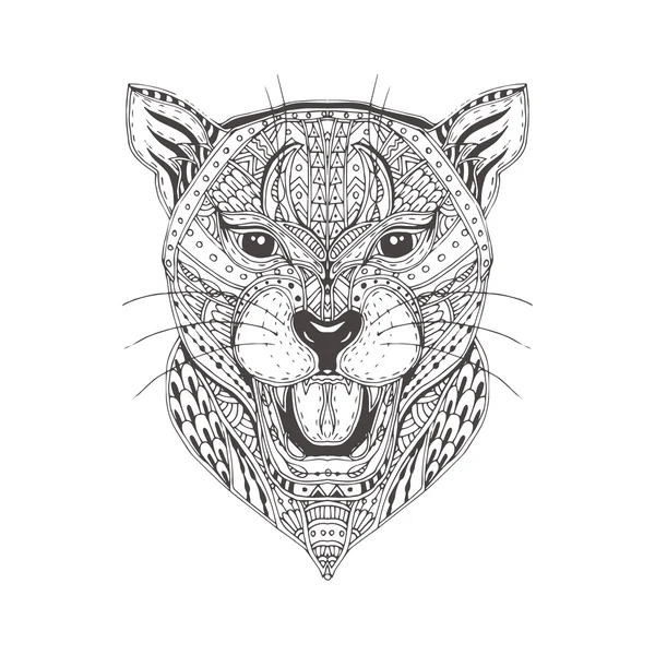 Vectores De Stock De Cabeza De Guepardo, Ilustraciones De Cabeza De concernant Coloriage Mandala Jaguar