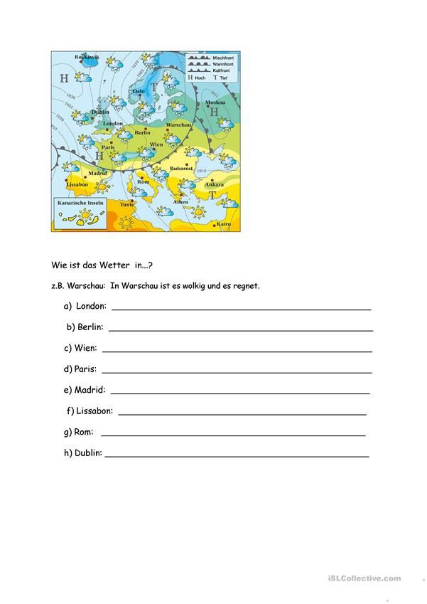 Wie Ist Das Wetter? | Wetter Und Klima, Wetter, Deutsch Lernen concernant Das Wetter Arbeitsbla¤Tter Daf
