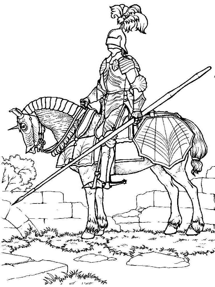 coloring pages of knights