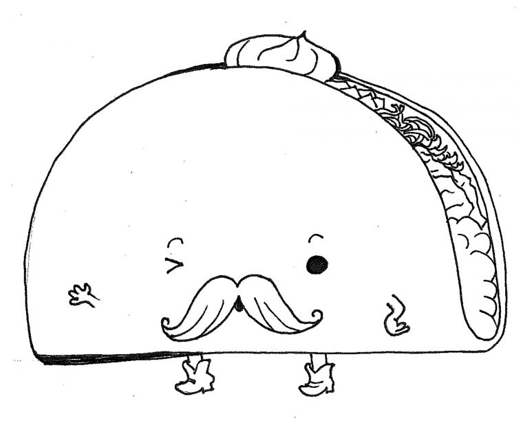 taco coloring page