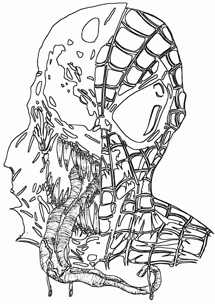 More than 5.000 printable coloring sheets. Venom Coloring Pages Collection - Whitesbelfast