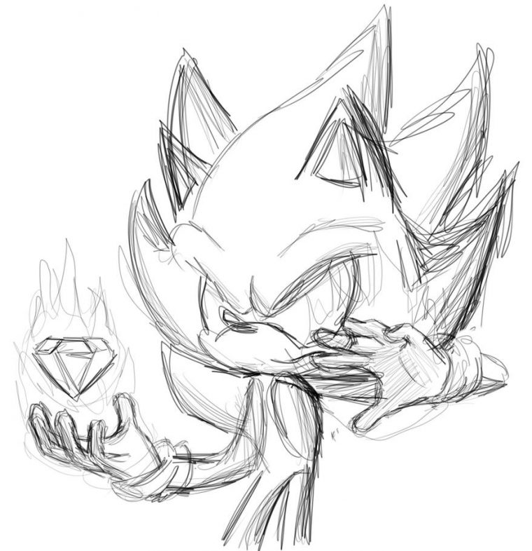 dark sonic coloring pages