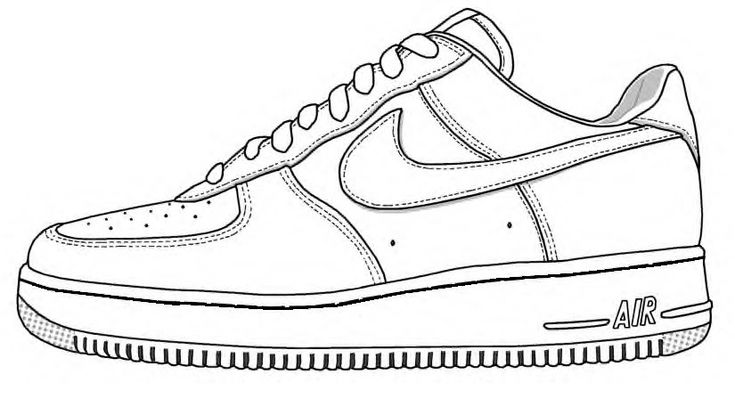 air force 1 coloring page