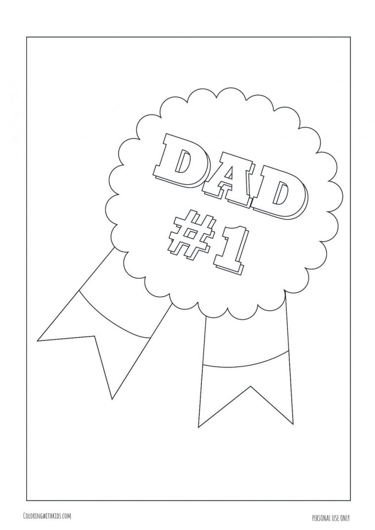 1 dad coloring pages