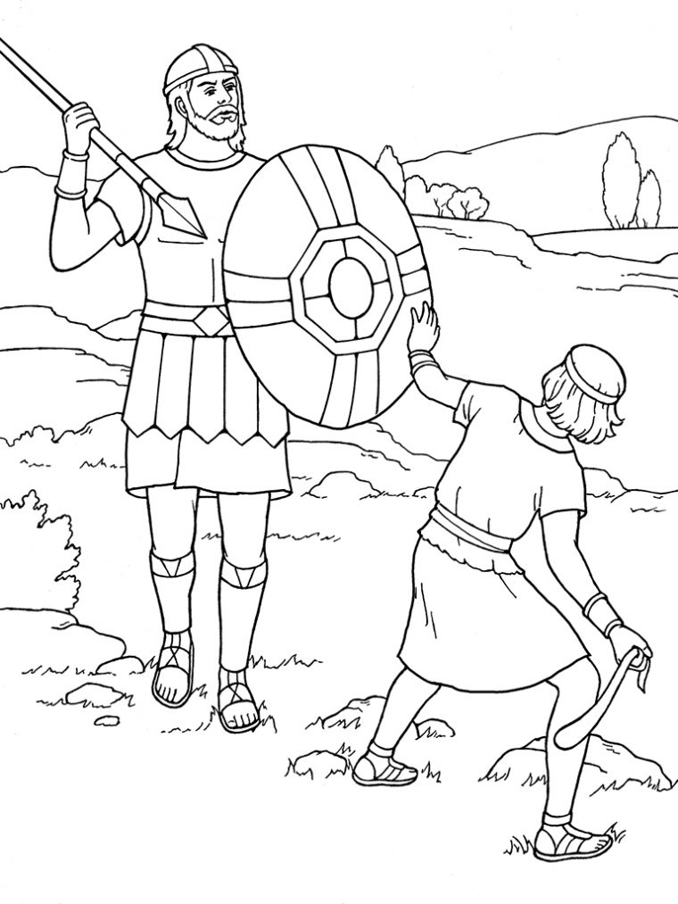 david and goliath coloring pages