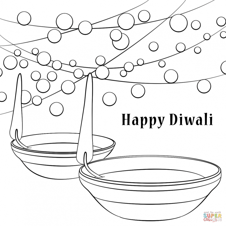 diwali coloring pages