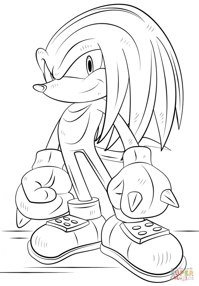 knuckles coloring pages