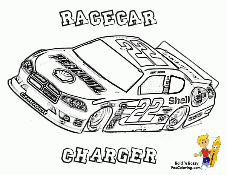 coloring pages nascar