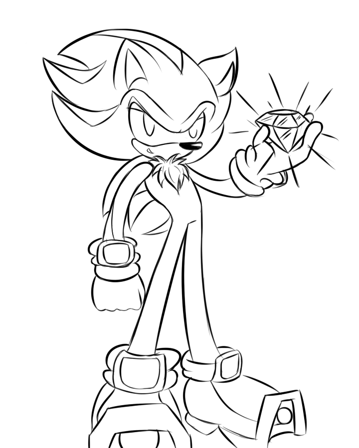 shadow from sonic coloring pages