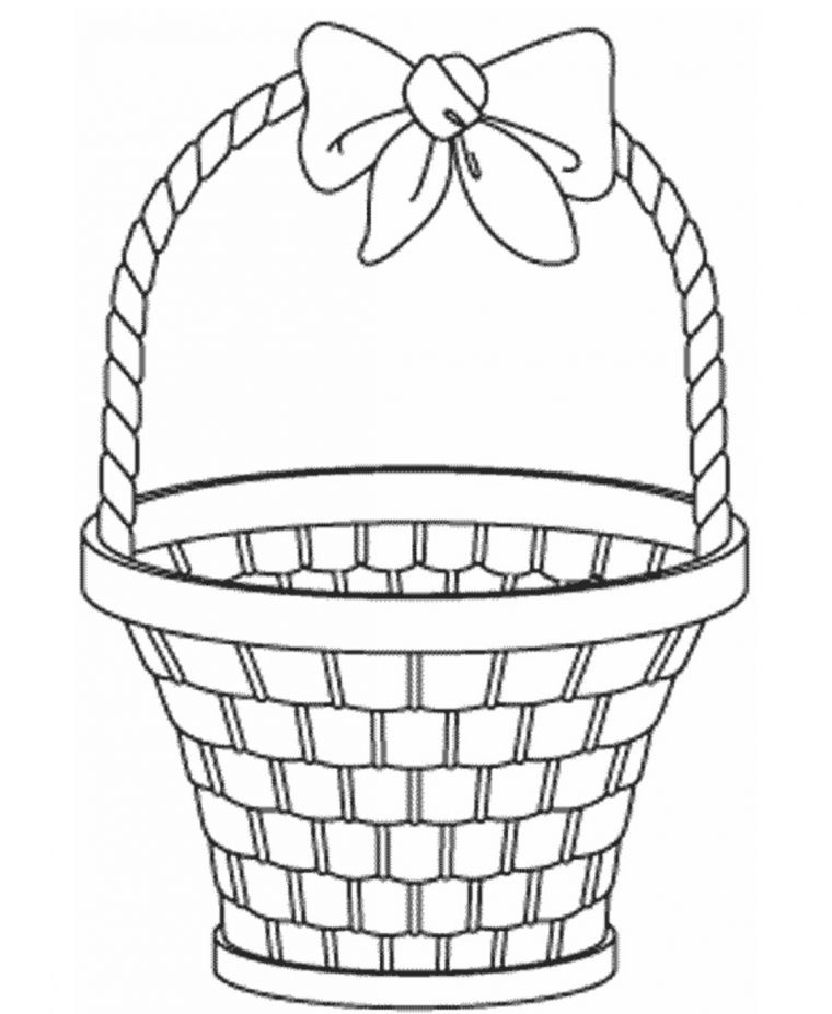 coloring pages easter basket
