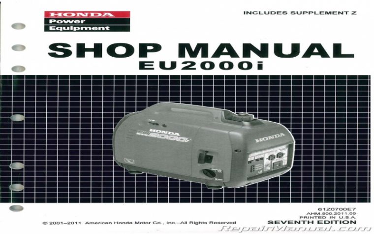 honda 2 000 generator manual