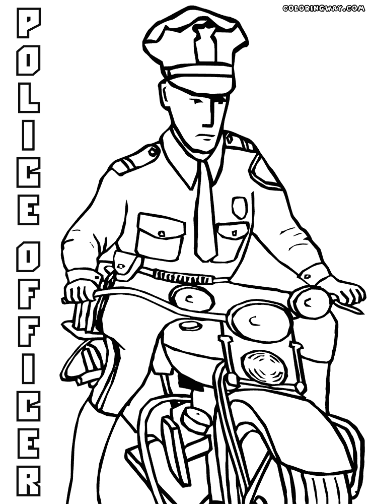 police coloring pages