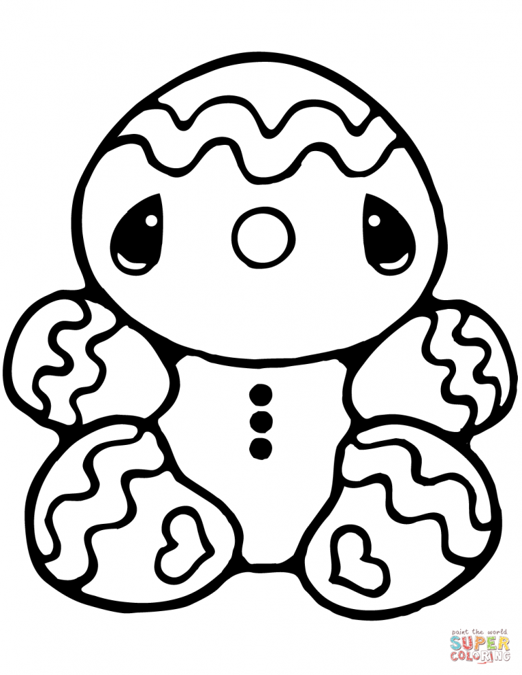 gingerbread coloring page