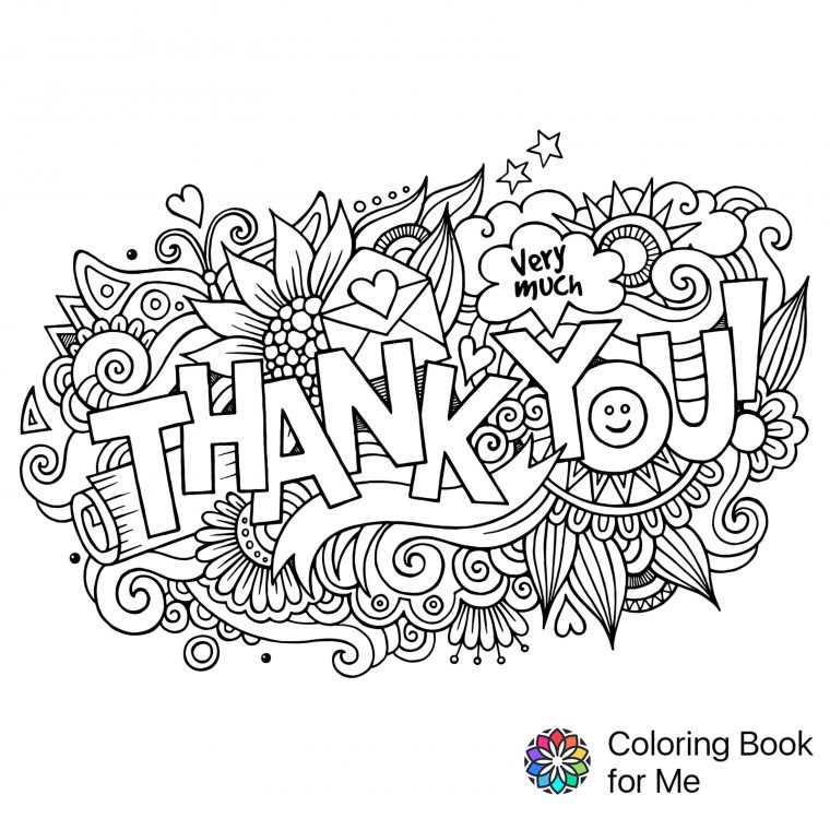 thank you coloring page