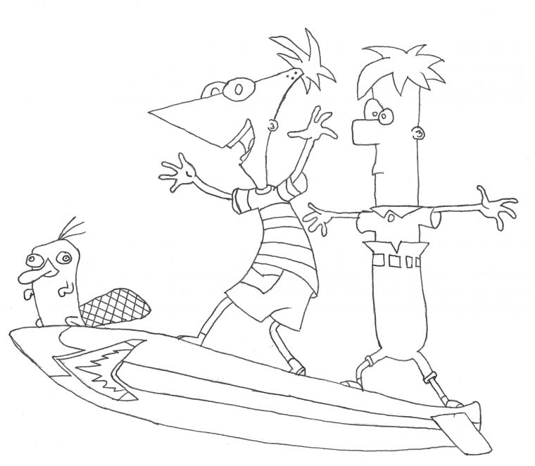 phineas and ferb coloring pages