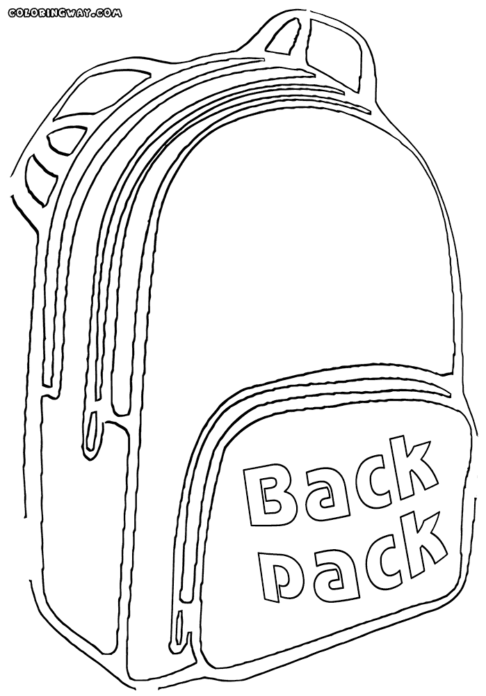 backpack coloring page