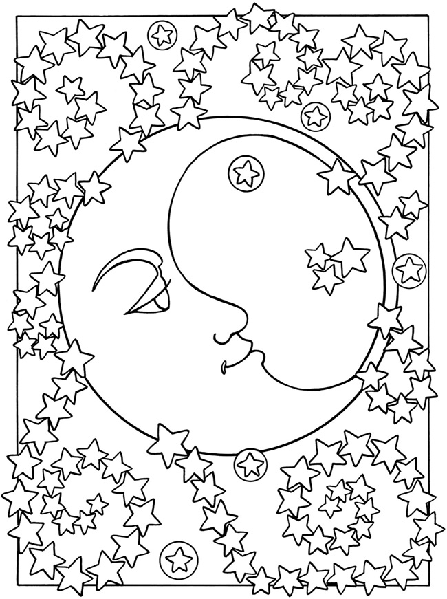 moon coloring page