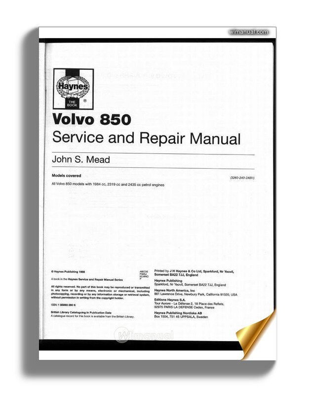 volvo 850 manual book