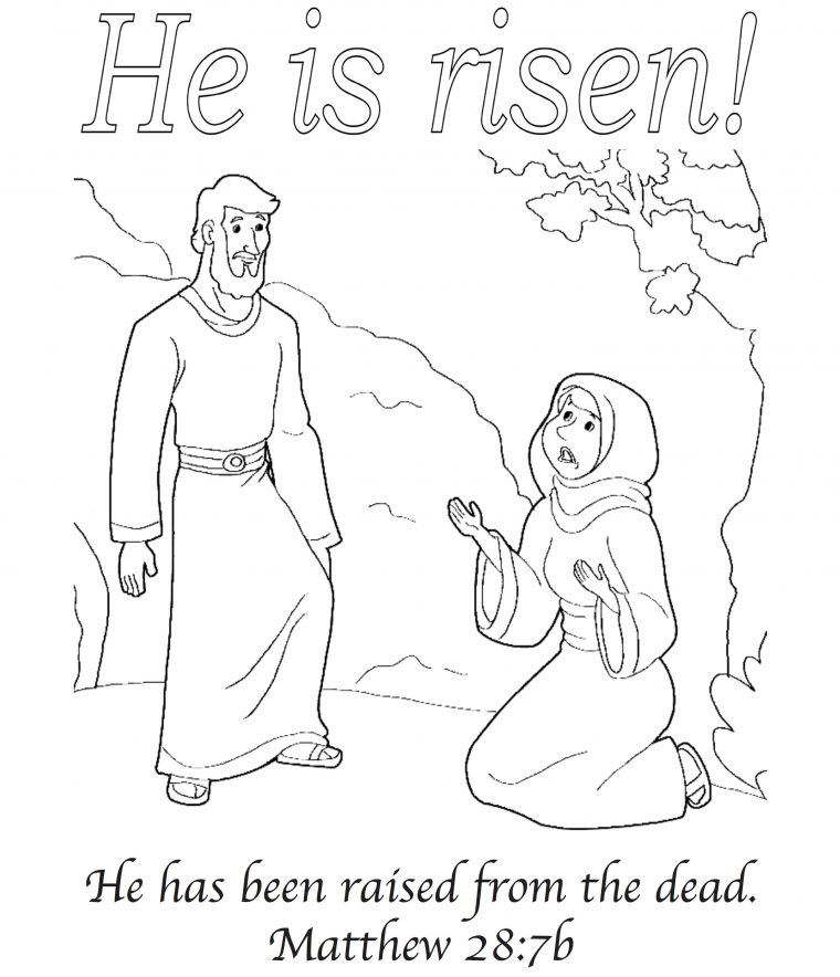 jesus has risen coloring page