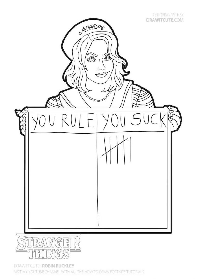 stranger things coloring pages steve