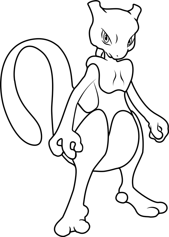 pokemon mewtwo coloring page